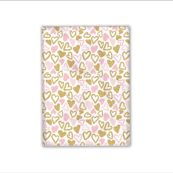 POLYMAILERS (12) 19x24 Pink & Gold Hearts Premium Poly Mailers - Picture 3 of 3